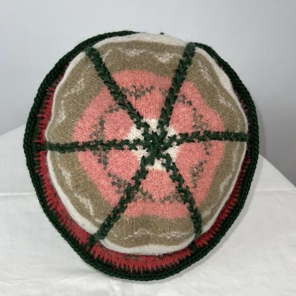 Hand Crafted Wool / Crochet Cloche Bucket Hat Strawberry Shortcake Style… - Picture 3 of 6
